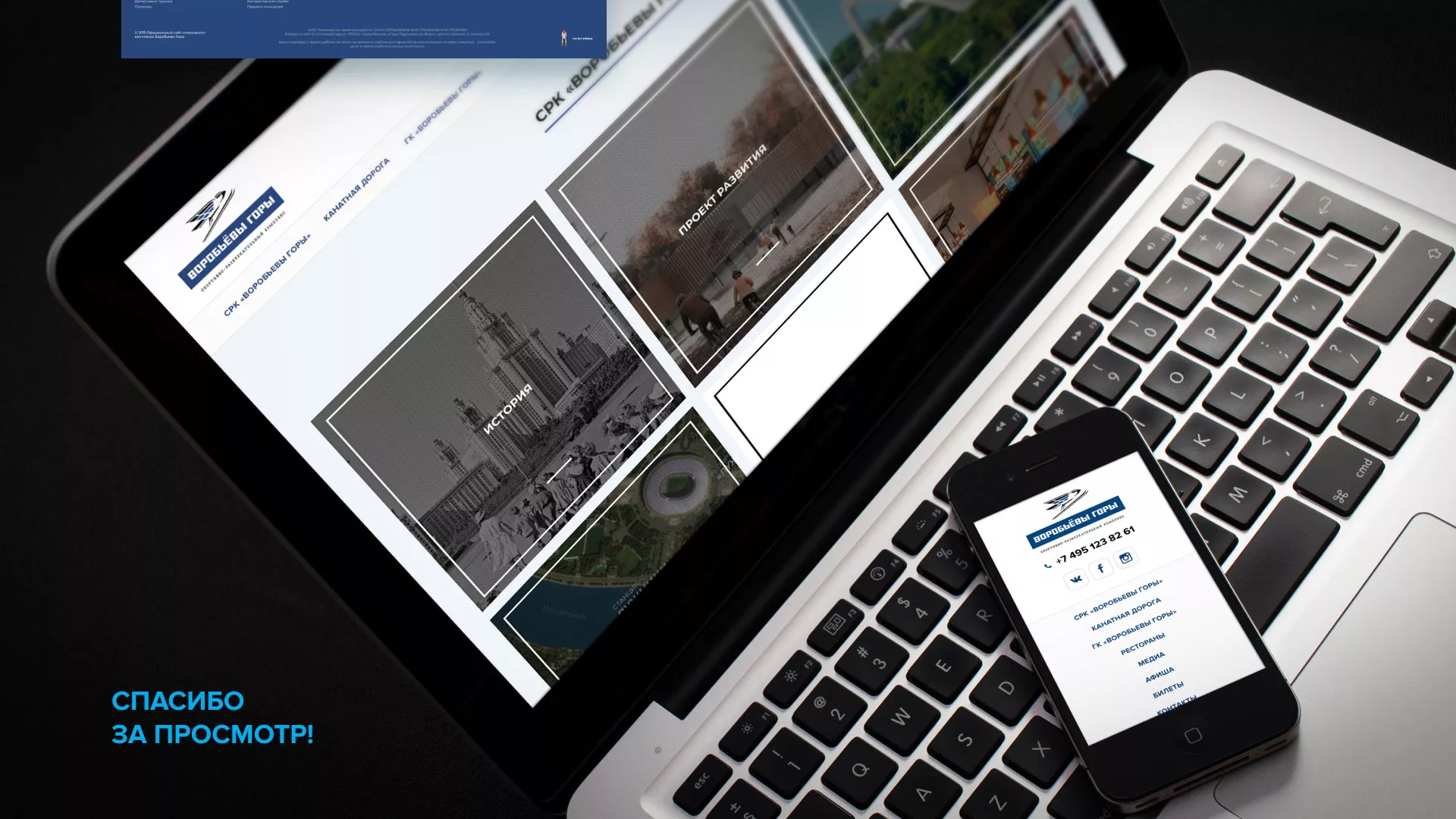 Разработка сайта в Волгореченске для спортивно-развлекательного комплекса «Воробьёвы горы»