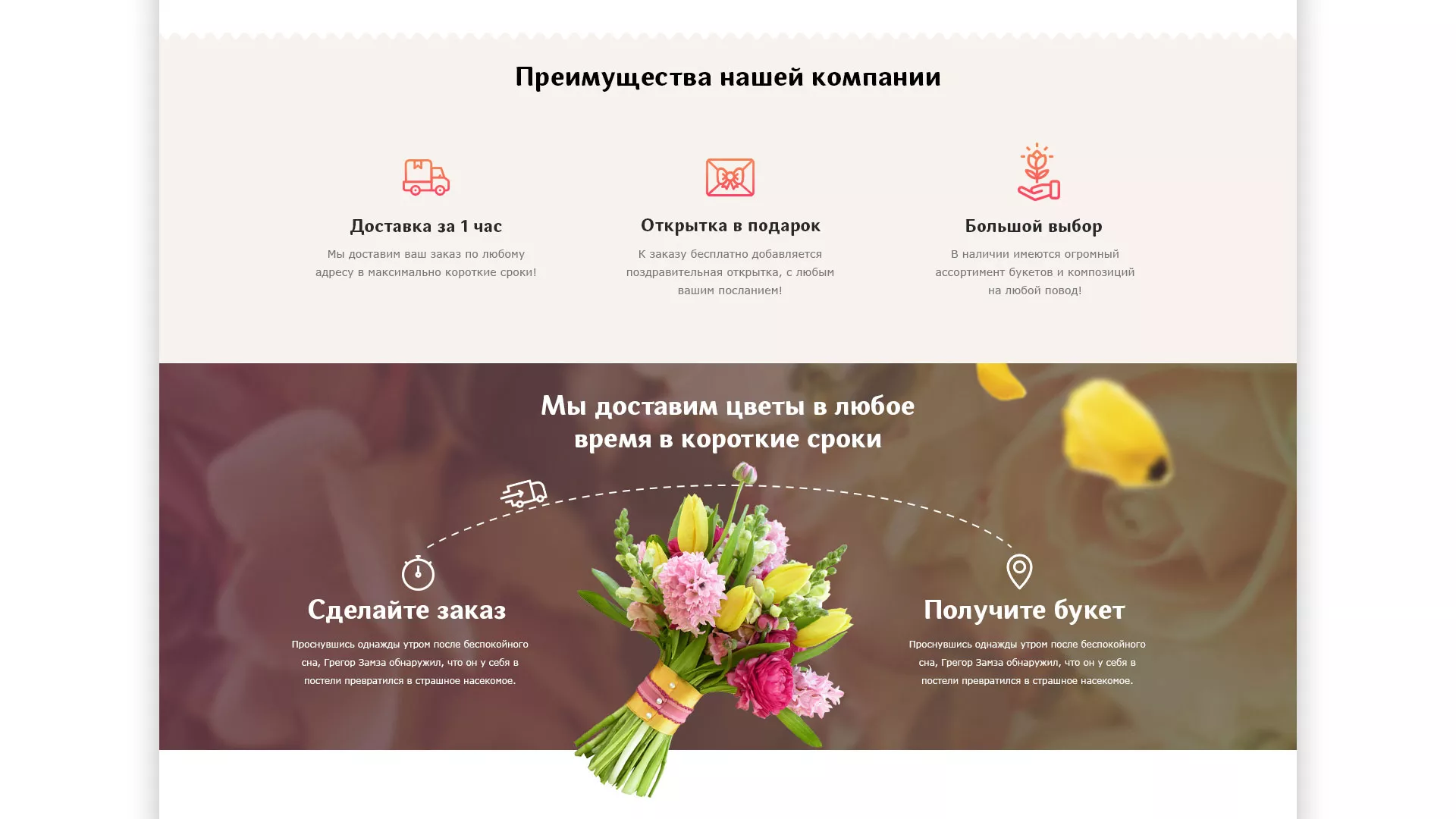 Создание интернет-магазина «Букет-онлайн» по цветам в Волгореченске